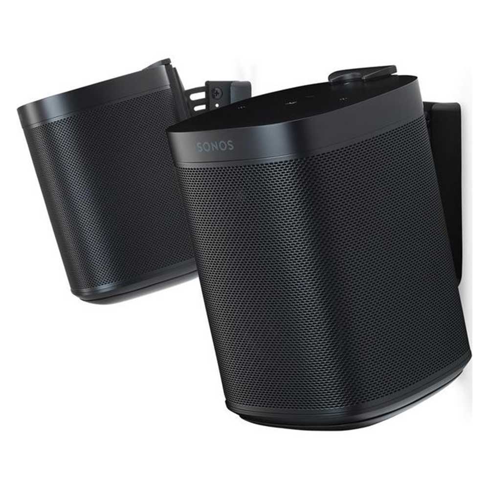 Flexson Pair of Wall Mounts for Sonos One, One SL and Play:1 – Black
