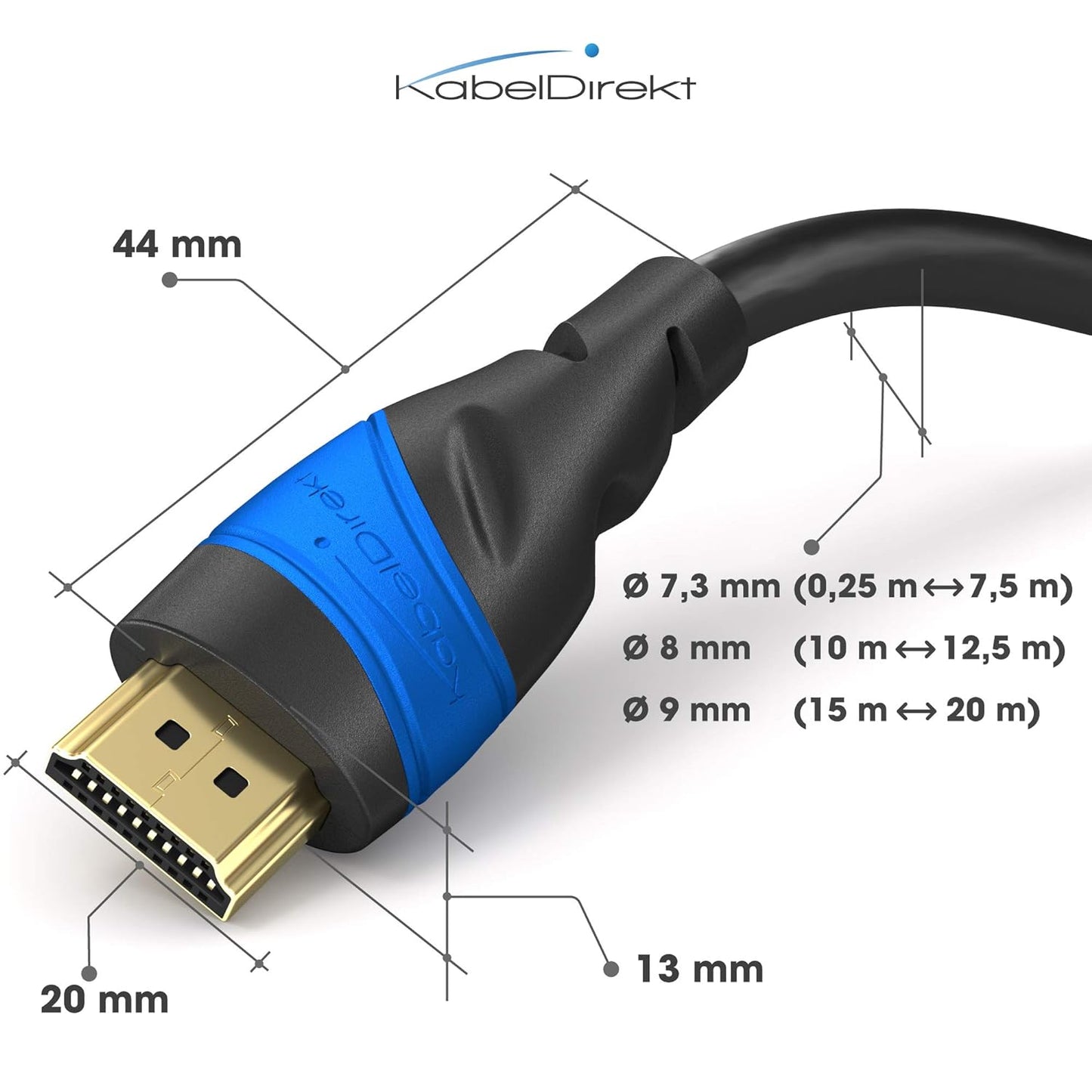 KabelDirekt 3m Premium 8K/4K High Speed HDMI Cable