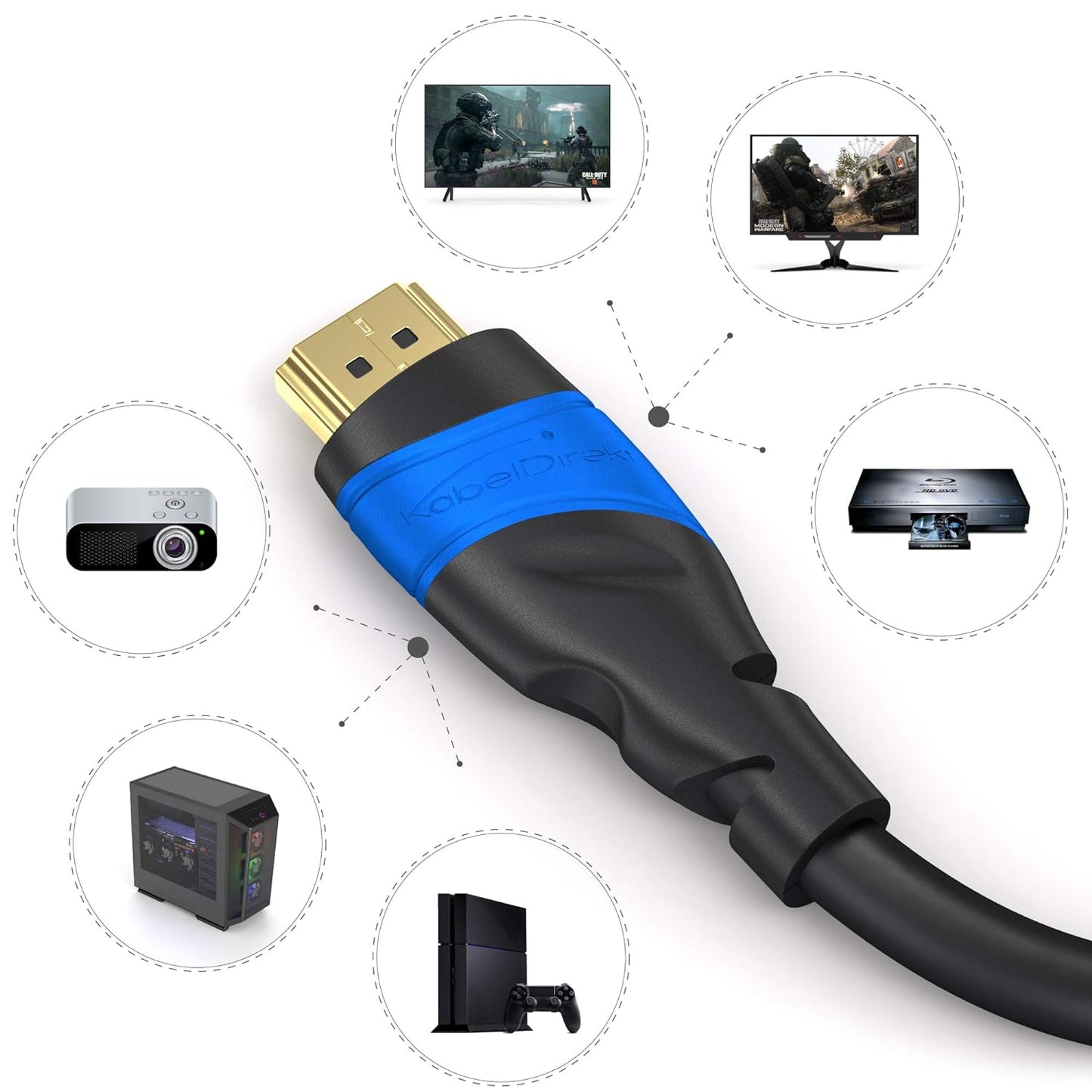 KabelDirekt 3m Premium 8K/4K High Speed HDMI Cable