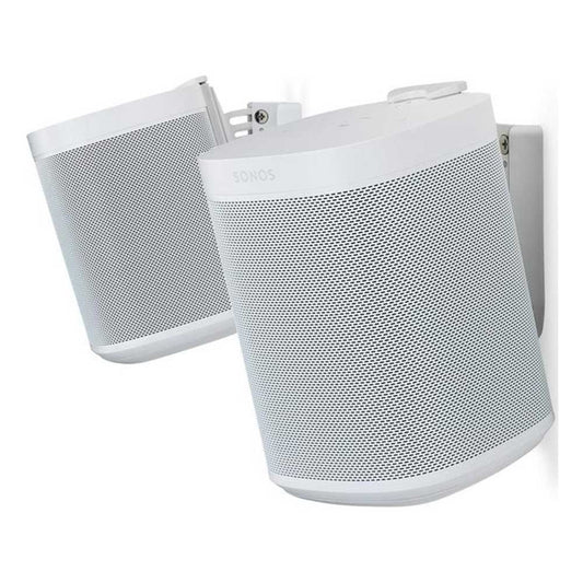 Flexson Pair of Wall Mounts for Sonos One, One SL and Play:1 – White